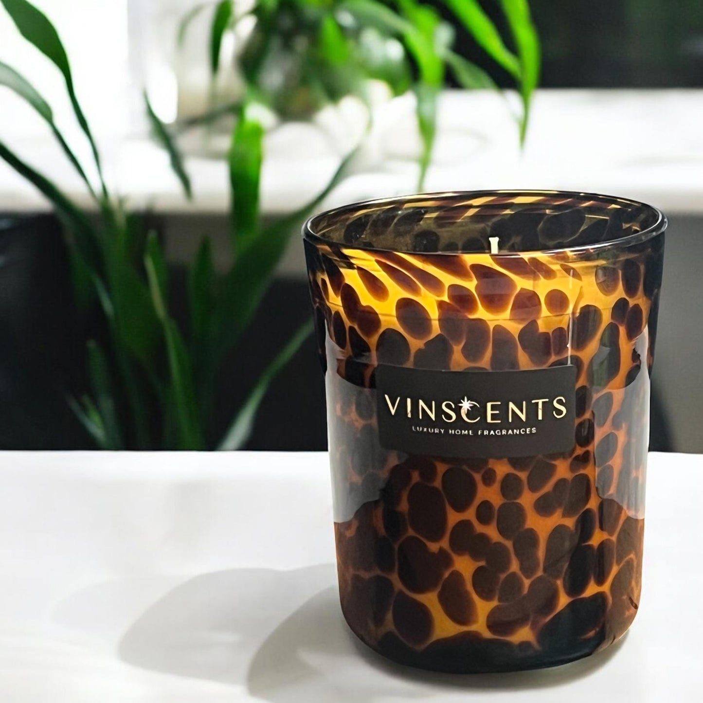 XL Leopard Candle