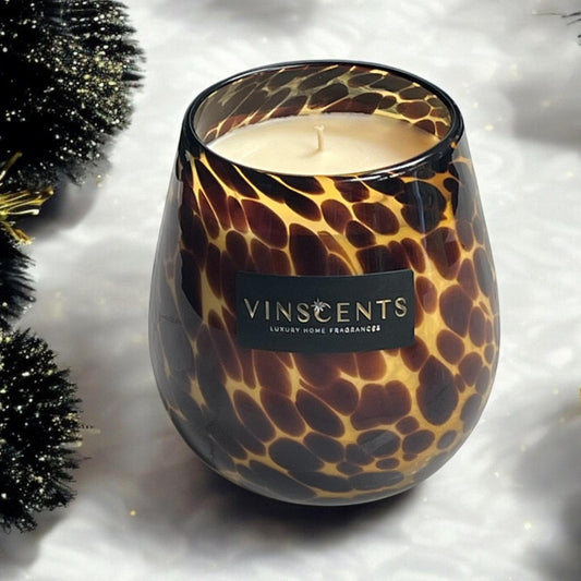 Jumbo Leopard Candle