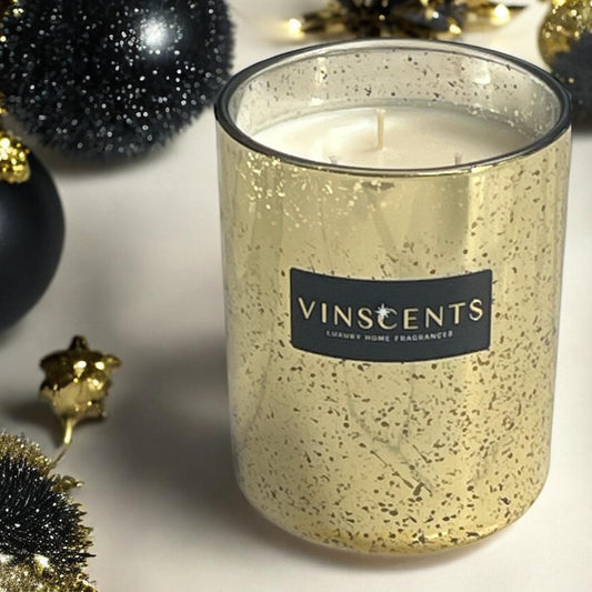 Gold XL Christmas Candle